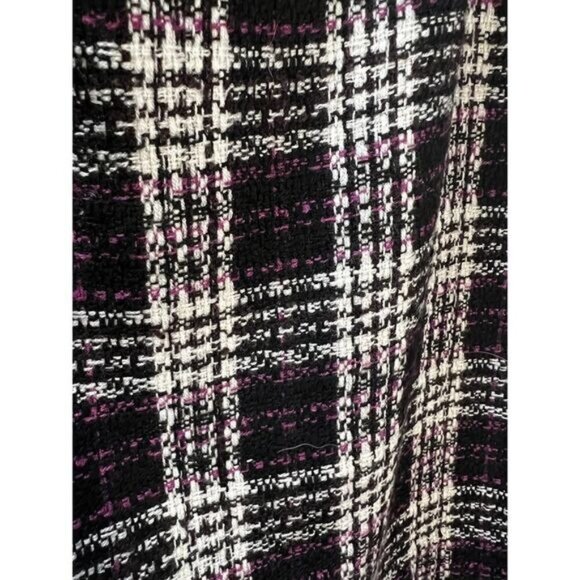 NEW‎ Plaid Tweed Mini Skirt with Side Zip Size 4 - Picture 4 of 5